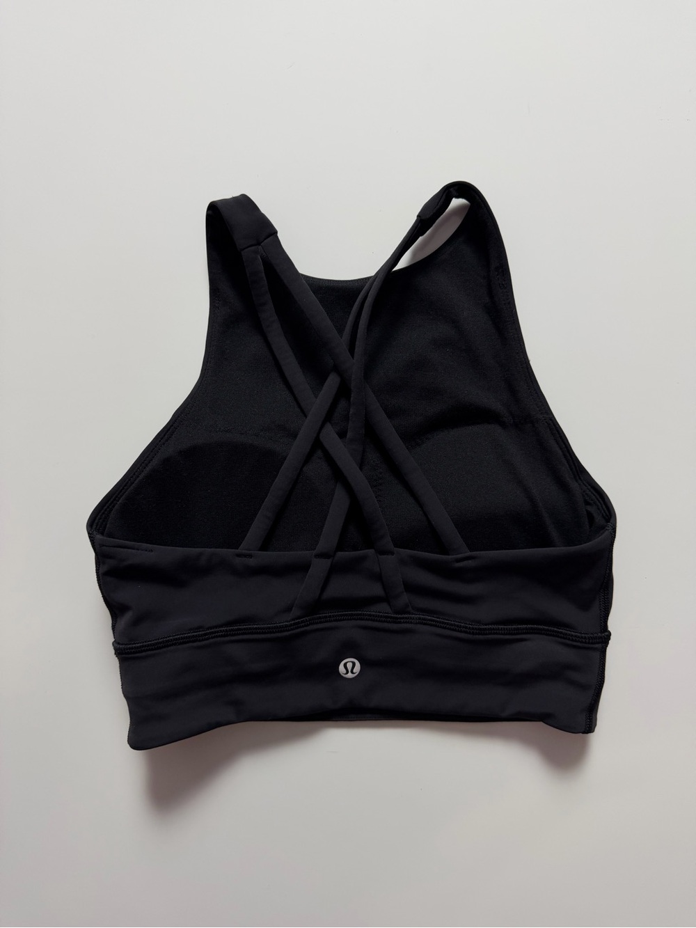 Lululemon Energy Bra High Neck Long Line *Tough, Black, Size 4